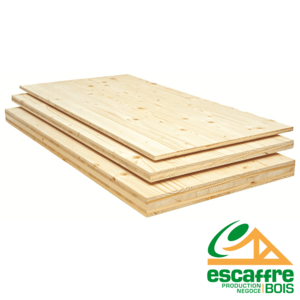 Tablette - EPICEA 3 PLIS - ép. 32 mm - choix B/B -  panneau de 5,00 x 1,25 ml